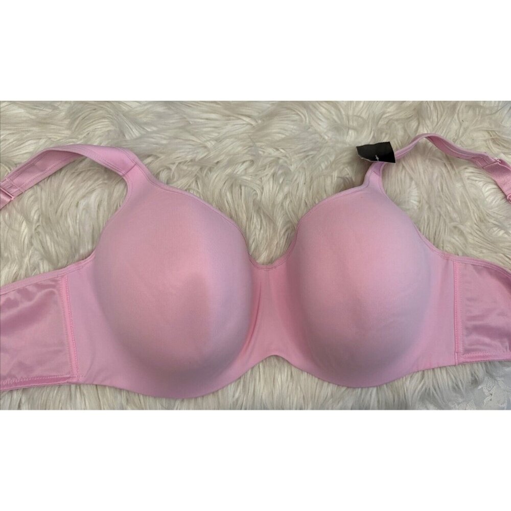 Avenue Fashion Balconette Bra Size 52DD Underwire Wide‎ Strap Pink New
